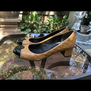 Tory Burch Kaitlin Quilted Cap-Toe Pump